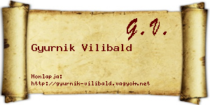 Gyurnik Vilibald névjegykártya